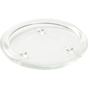 Glass Candle Holder Round Plate