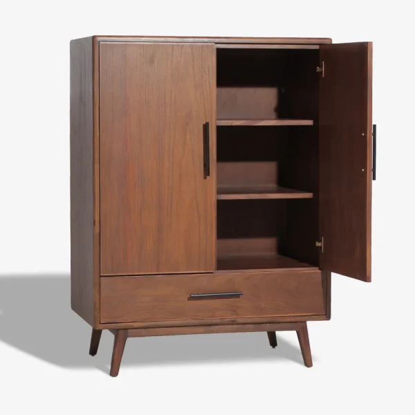 Haze 2 Door 1 Drawer Low Wardrobe - Image 2