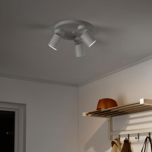 Ceiling spotlight with 3 lights, white - Image 2