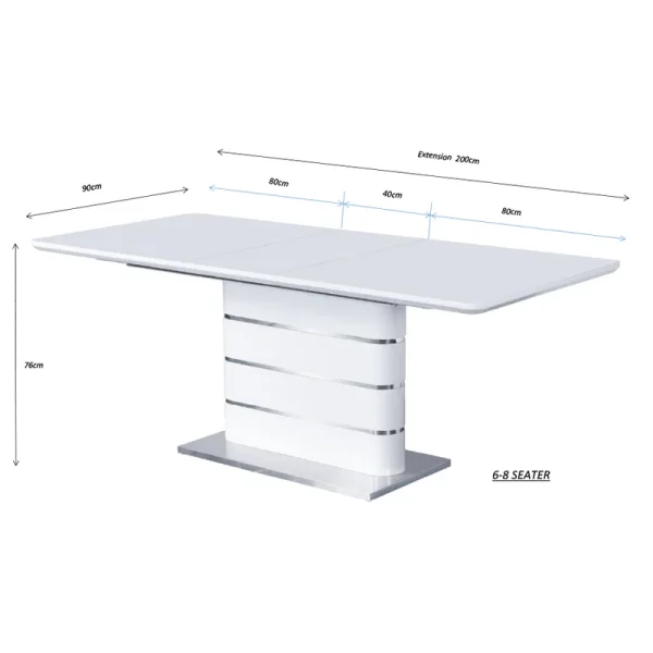 6-8 Seater Dining Table - Image 3