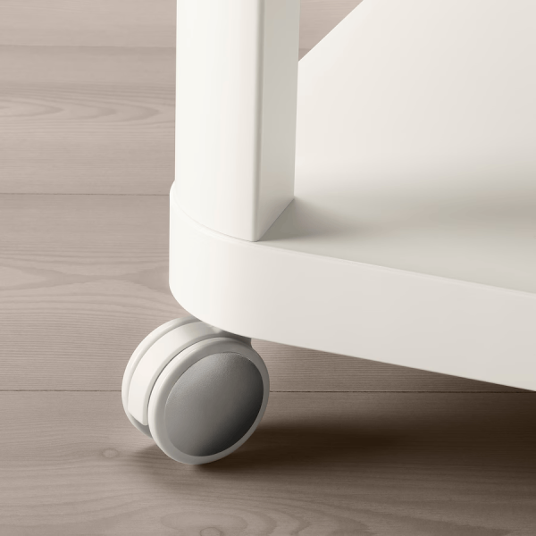 Side table on casters, white - Image 4